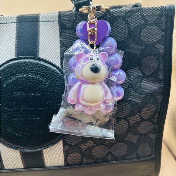 🥰Purple Bear Keychain with Beaded Bracelet - Picture 8 of 12
